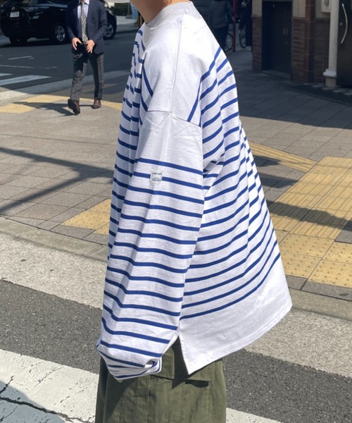 MONT KEMMEL（モンケメル）の「WEB限定/バスクシャツボーダー ロングスリーブT（Tシャツ/カットソー・メンズ・ブラック/ブルー・40/42）」の8枚目の写真