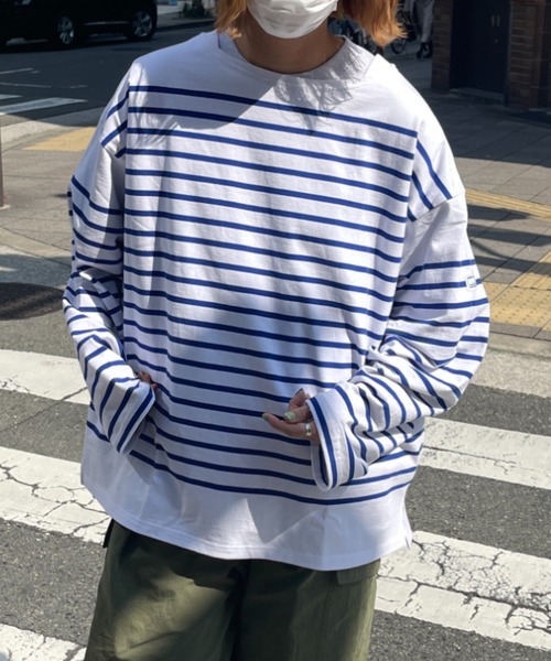 MONT KEMMEL（モンケメル）の「WEB限定/バスクシャツボーダー ロングスリーブT（Tシャツ/カットソー・メンズ・ブラック/ブルー・40/42）」の9枚目の写真