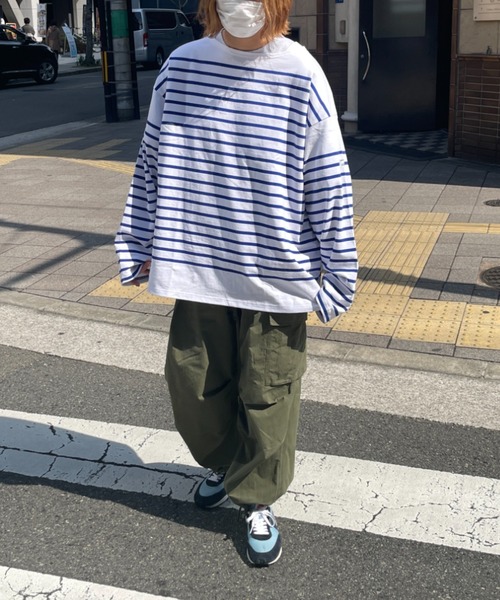 MONT KEMMEL（モンケメル）の「WEB限定/バスクシャツボーダー ロングスリーブT（Tシャツ/カットソー・メンズ・ブラック/ブルー・40/42）」の3枚目の写真