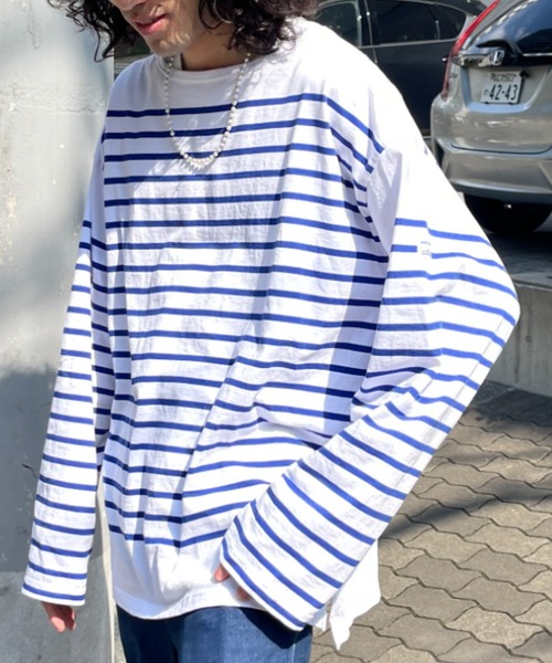 MONT KEMMEL（モンケメル）の「WEB限定/バスクシャツボーダー ロングスリーブT（Tシャツ/カットソー・メンズ・ブラック/ブルー・40/42）」の12枚目の写真