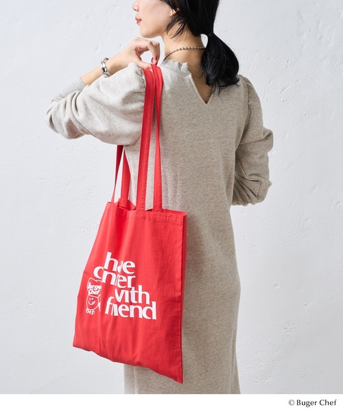 GOOD ROCK SPEED（グッドロックスピード）の「Burger Chef BAG（トートバッグ・レディース・ホワイト/レッド・FREE）」の13枚目の写真