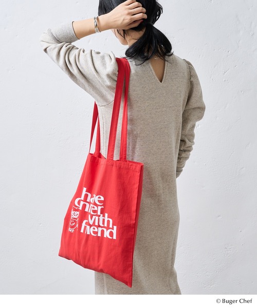 GOOD ROCK SPEED（グッドロックスピード）の「Burger Chef BAG（トートバッグ・レディース・ホワイト/レッド・FREE）」の11枚目の写真