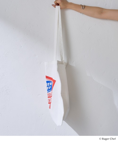 GOOD ROCK SPEED（グッドロックスピード）の「Burger Chef BAG（トートバッグ・レディース・ホワイト/レッド・FREE）」の8枚目の写真