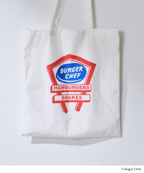GOOD ROCK SPEED（グッドロックスピード）の「Burger Chef BAG（トートバッグ・レディース・ホワイト/レッド・FREE）」の5枚目の写真