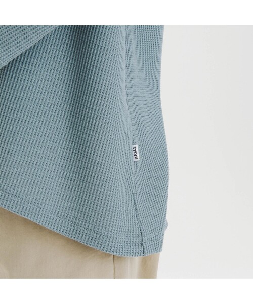 AIGLE（エーグル）の「吸水速乾 リラックスフィット ワッフル 八分袖Tシャツ（Tシャツ/カットソー・レディース・ホワイト/ライトブルー/モスグリーン・S/M/L）」の13枚目の写真
