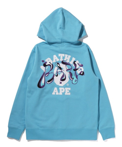 MARBLE CAMO LIQUID COLLEGE ZIP HOODIE JR