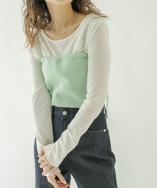 mystic（ミスティック）の「ラメニットビスチェ（その他トップス・レディース・ピンク/ベージュ/グレー/グリーン・FREE）」の14枚目の写真