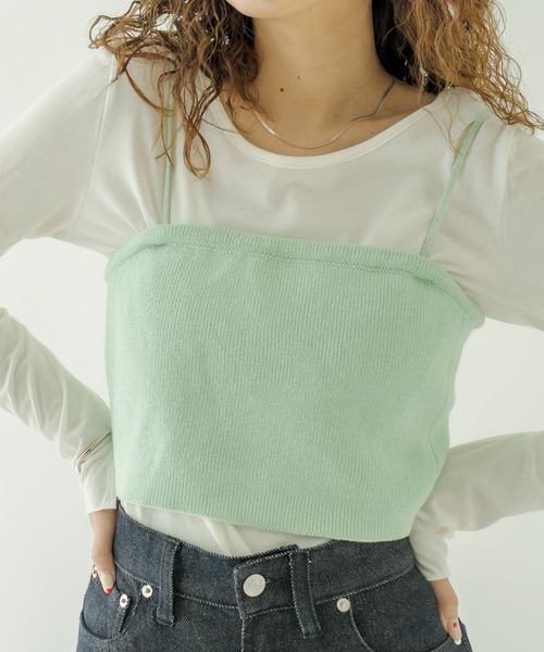 mystic（ミスティック）の「ラメニットビスチェ（その他トップス・レディース・ピンク/ベージュ/グレー/グリーン・FREE）」の19枚目の写真