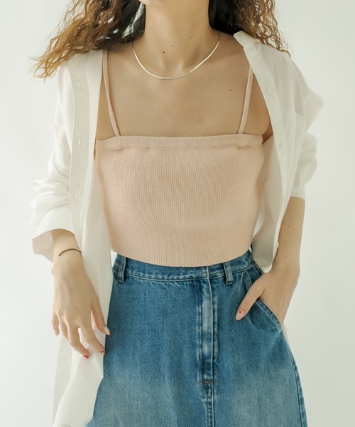 mystic（ミスティック）の「ラメニットビスチェ（その他トップス・レディース・ピンク/ベージュ/グレー/グリーン・FREE）」の12枚目の写真