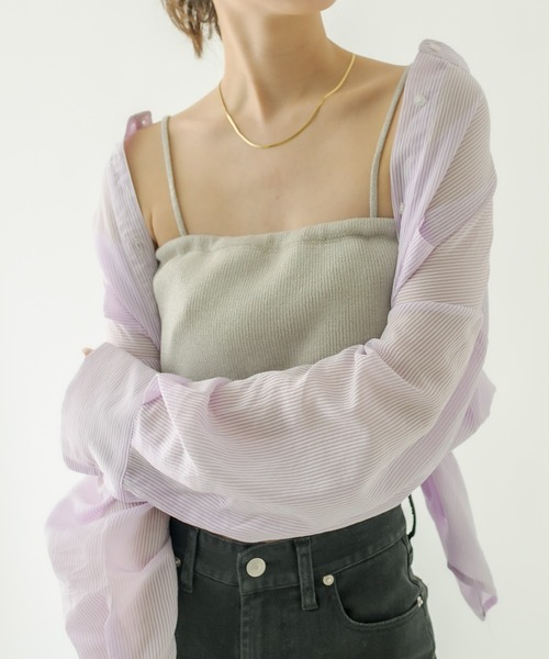 mystic（ミスティック）の「ラメニットビスチェ（その他トップス・レディース・ピンク/ベージュ/グレー/グリーン・FREE）」の8枚目の写真