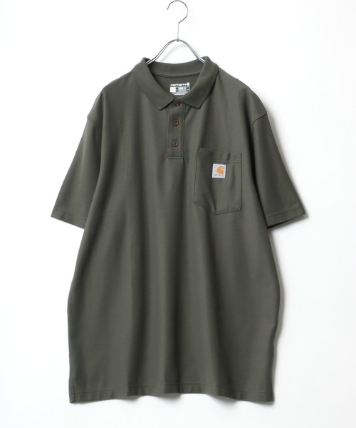 Carhartt（カーハート）の「carhartt（カーハート）ワンポイントロゴ半袖ポロシャツ（ポロシャツ・メンズ・ブラック/ネイビー/グレー/モスグリーン/ブルー系その他・S/M/XL/L）」の15枚目の写真