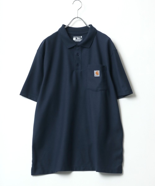 Carhartt（カーハート）の「carhartt（カーハート）ワンポイントロゴ半袖ポロシャツ（ポロシャツ・メンズ・ブラック/ネイビー/グレー/モスグリーン/ブルー系その他・S/M/XL/L）」の19枚目の写真