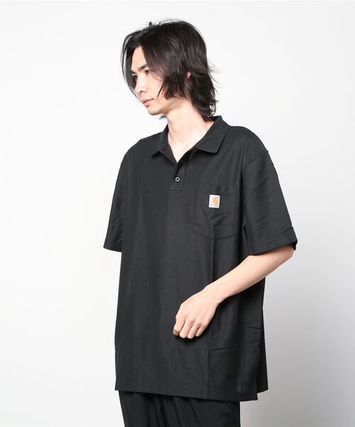 Carhartt（カーハート）の「carhartt（カーハート）ワンポイントロゴ半袖ポロシャツ（ポロシャツ・メンズ・ブラック/ネイビー/グレー/モスグリーン/ブルー系その他・S/M/XL/L）」の10枚目の写真