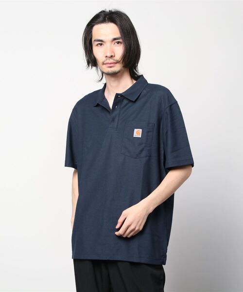 Carhartt（カーハート）の「carhartt（カーハート）ワンポイントロゴ半袖ポロシャツ（ポロシャツ・メンズ・ブラック/ネイビー/グレー/モスグリーン/ブルー系その他・S/M/XL/L）」の22枚目の写真