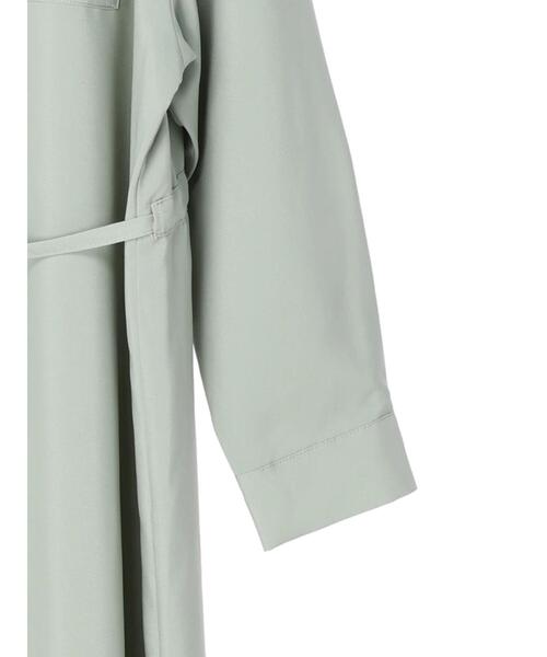 Green Parks(グリーンパークス)の「ポケット付きシャツワンピース(ワンピース・レディース・オフホワイト/ミント/キャメル・FREE)」の13枚目の写真