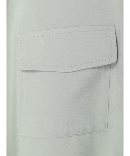 Green Parks(グリーンパークス)の「ポケット付きシャツワンピース(ワンピース・レディース・オフホワイト/ミント/キャメル・FREE)」の10枚目の写真