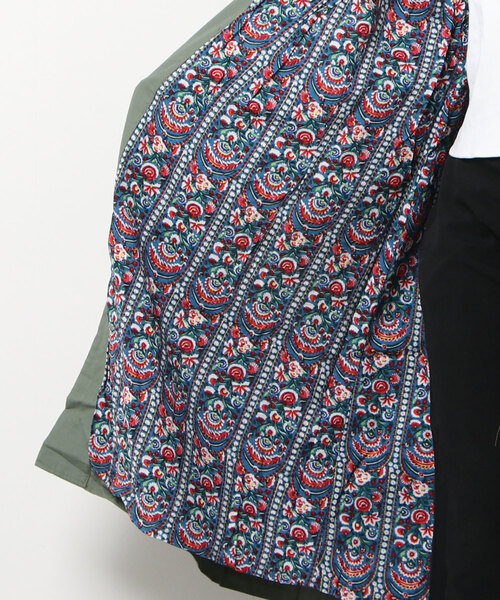 sandy（サンディー）の「【sandy】裏地がカワイイステンカラーコート（ステンカラーコート・レディース・カーキ・FREE）」の2枚目の写真