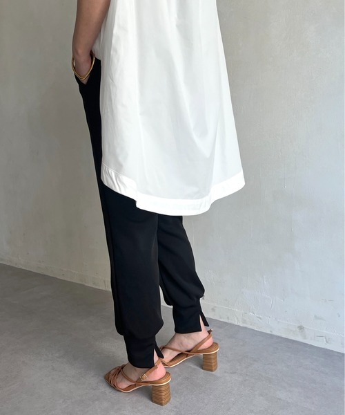 prose verse（プロズヴェール）の「バックスリットジョガーパンツ（その他パンツ・レディース・チャコールグレー/ブラック/オフホワイト・ﾌﾘ-）」の9枚目の写真