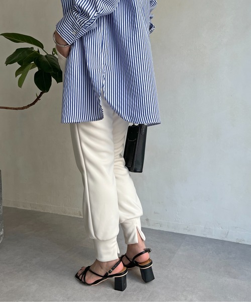 prose verse（プロズヴェール）の「バックスリットジョガーパンツ（その他パンツ・レディース・チャコールグレー/ブラック/オフホワイト・ﾌﾘ-）」の21枚目の写真