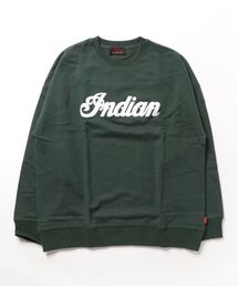 INDIAN（インディアン）の「/INDIAN/刺繍+発砲プリント オーバーサイズトレーナー（スウェット）」