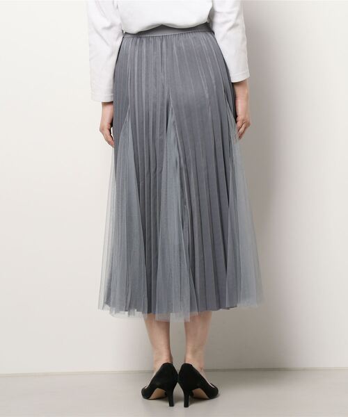 Clice de Paris（クリシェドゥパリス）の「K/プリーツチュールSK（スカート・レディース・ブラック/アイボリー/グレー・ONESIZE）」の5枚目の写真