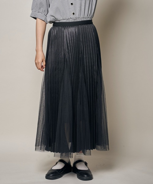 Clice de Paris（クリシェドゥパリス）の「K/プリーツチュールSK（スカート・レディース・ブラック/アイボリー/グレー・ONESIZE）」の8枚目の写真