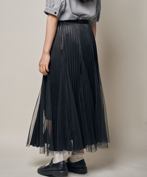 Clice de Paris（クリシェドゥパリス）の「K/プリーツチュールSK（スカート・レディース・ブラック/アイボリー/グレー・ONESIZE）」の10枚目の写真