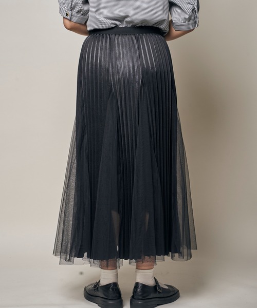 Clice de Paris（クリシェドゥパリス）の「K/プリーツチュールSK（スカート・レディース・ブラック/アイボリー/グレー・ONESIZE）」の11枚目の写真