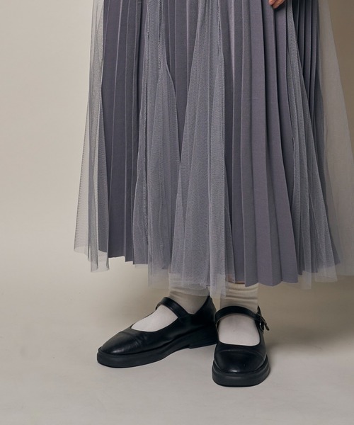 Clice de Paris（クリシェドゥパリス）の「K/プリーツチュールSK（スカート・レディース・ブラック/アイボリー/グレー・ONESIZE）」の15枚目の写真