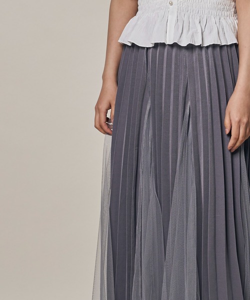 Clice de Paris（クリシェドゥパリス）の「K/プリーツチュールSK（スカート・レディース・ブラック/アイボリー/グレー・ONESIZE）」の16枚目の写真