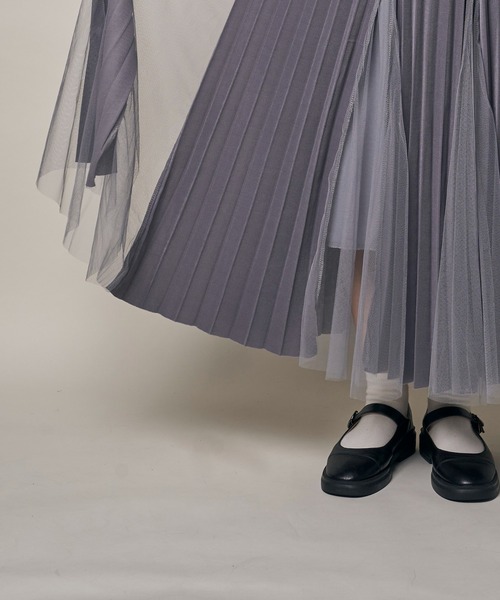 Clice de Paris（クリシェドゥパリス）の「K/プリーツチュールSK（スカート・レディース・ブラック/アイボリー/グレー・ONESIZE）」の18枚目の写真