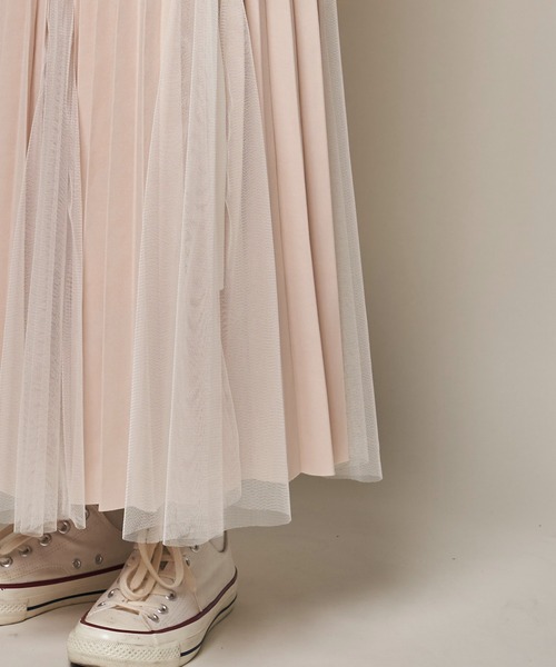 Clice de Paris（クリシェドゥパリス）の「K/プリーツチュールSK（スカート・レディース・ブラック/アイボリー/グレー・ONESIZE）」の19枚目の写真