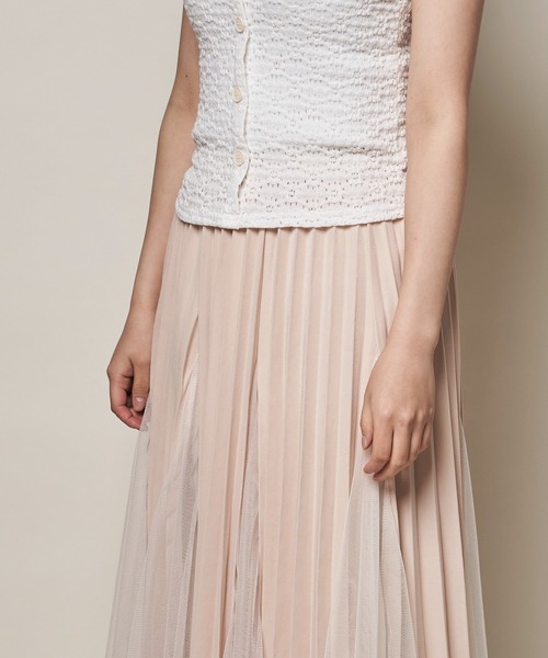 Clice de Paris（クリシェドゥパリス）の「K/プリーツチュールSK（スカート・レディース・ブラック/アイボリー/グレー・ONESIZE）」の20枚目の写真