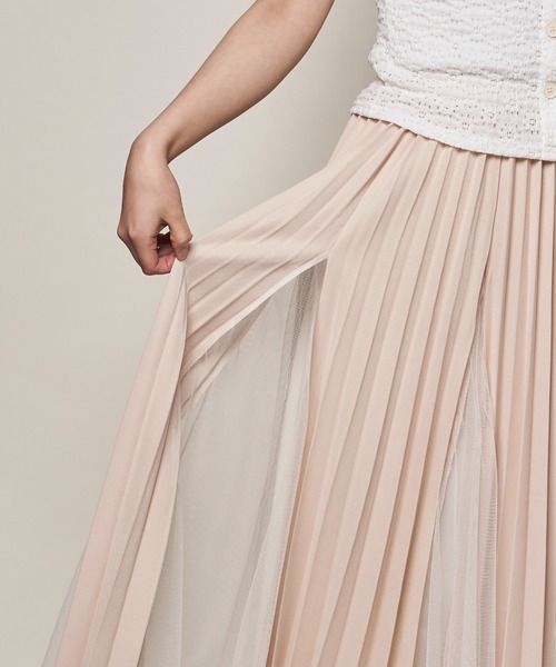 Clice de Paris（クリシェドゥパリス）の「K/プリーツチュールSK（スカート・レディース・ブラック/アイボリー/グレー・ONESIZE）」の21枚目の写真