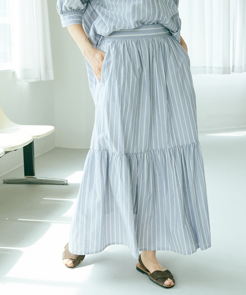 PUAL CE CIN（ピュアルセシン）の「タイプライター先染めストライプスカート（スカート・レディース・その他1/その他2・FREE）」の14枚目の写真