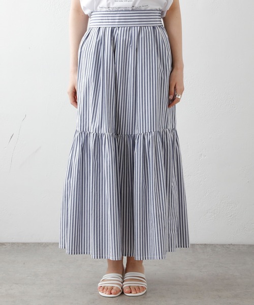 PUAL CE CIN（ピュアルセシン）の「タイプライター先染めストライプスカート（スカート・レディース・その他1/その他2・FREE）」の8枚目の写真