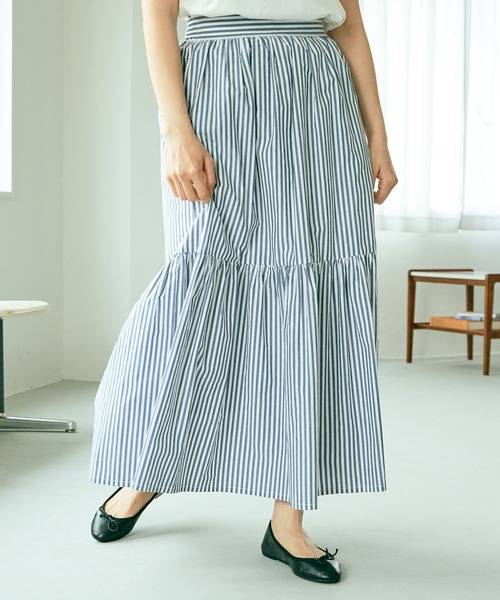 PUAL CE CIN（ピュアルセシン）の「タイプライター先染めストライプスカート（スカート・レディース・その他1/その他2・FREE）」の20枚目の写真