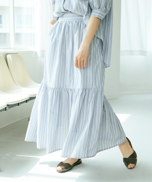 PUAL CE CIN（ピュアルセシン）の「タイプライター先染めストライプスカート（スカート・レディース・その他1/その他2・FREE）」の21枚目の写真