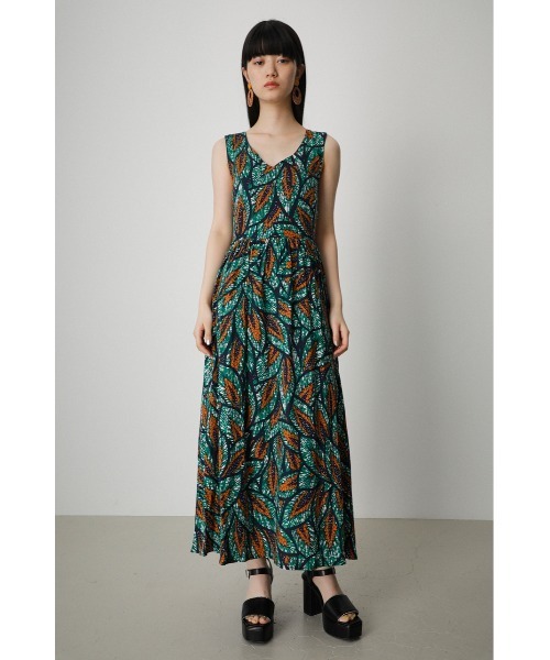 関税込【S Max Mara】Piegaバックリボン フレアワンピース502 バックリボン＆総レースロングフレアワンピースドレス スモール