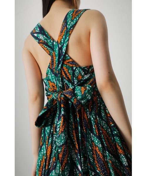 AZUL by moussy（アズールバイマウジー）の「BACK RIBBON LONG FLARE OP/バックリボンロングフレアOP（ワンピース・レディース・ブラック/ブラウン/ブラウン系その他/グリーン系その他・SMALL/MEDIUM）」の13枚目の写真