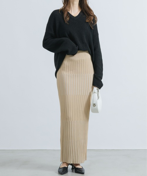 ⚠️かー⚠️reroom ニットセーター(ベージュ)＋セットアップ ⚠️かー様専用⚠️reroom ニットセーター(ベージュ)＋セットアップ