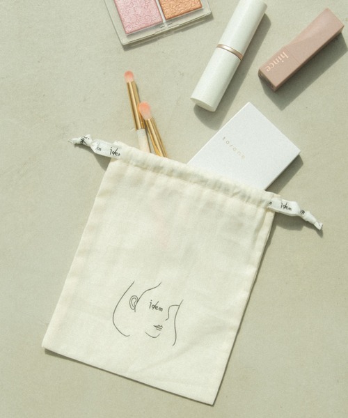 idem（イデム）の「idem gift bag S/コットン巾着ギフトバッグ（ポーチ・レディース・アイボリー・FREE）」の7枚目の写真