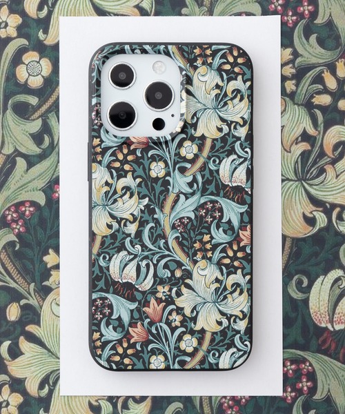 美品【ウイリアム・モリスのテキスタイル】ハードカバー・ケース付き セール】PBAT 生分解性 iPhone エコスマホケース カバー Jubilee