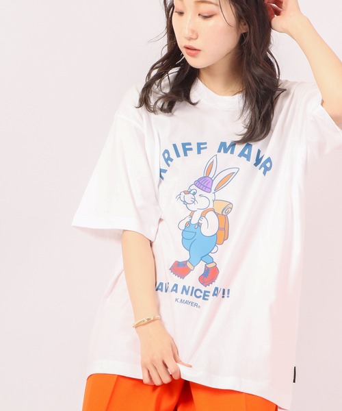 KRIFF MAYER(クリフメイヤー)の「KRIFF MAYER キャンプラビット半袖Tシャツ(Tシャツ/カットソー・メンズ・ベージュ/オフホワイト/グリーン/ホワイト系その他/グレー系その他/ベージュ系その他/チャコール・M/L)」の3枚目の写真
