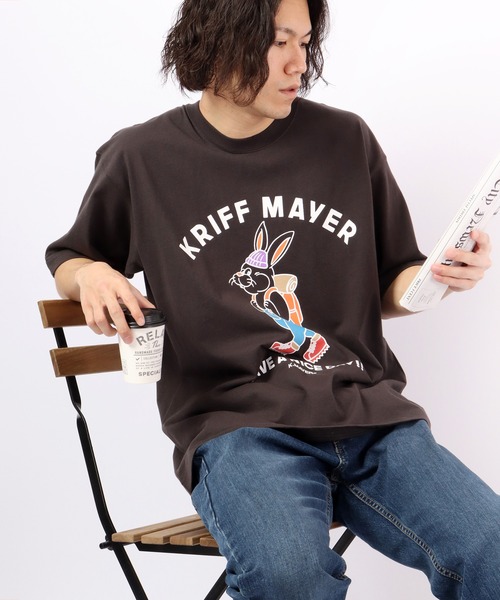 KRIFF MAYER(クリフメイヤー)の「KRIFF MAYER キャンプラビット半袖Tシャツ(Tシャツ/カットソー・メンズ・ベージュ/オフホワイト/グリーン/ホワイト系その他/グレー系その他/ベージュ系その他/チャコール・M/L)」の4枚目の写真