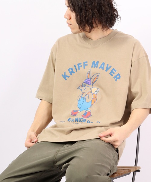 KRIFF MAYER(クリフメイヤー)の「KRIFF MAYER キャンプラビット半袖Tシャツ(Tシャツ/カットソー・メンズ・ベージュ/オフホワイト/グリーン/ホワイト系その他/グレー系その他/ベージュ系その他/チャコール・M/L)」の7枚目の写真
