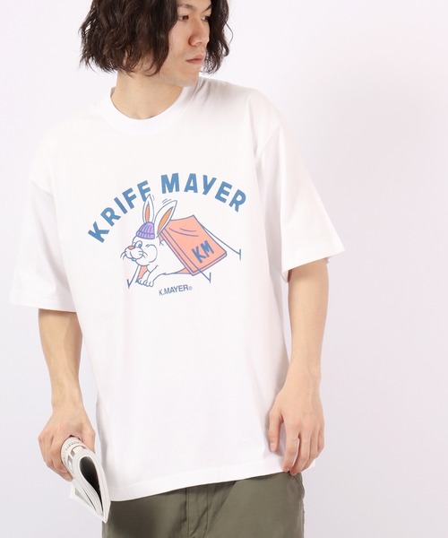 KRIFF MAYER(クリフメイヤー)の「KRIFF MAYER キャンプラビット半袖Tシャツ(Tシャツ/カットソー・メンズ・ベージュ/オフホワイト/グリーン/ホワイト系その他/グレー系その他/ベージュ系その他/チャコール・M/L)」の2枚目の写真