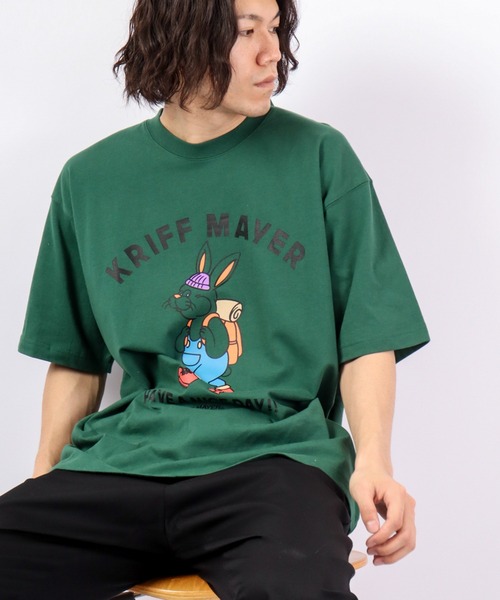 KRIFF MAYER(クリフメイヤー)の「KRIFF MAYER キャンプラビット半袖Tシャツ(Tシャツ/カットソー・メンズ・ベージュ/オフホワイト/グリーン/ホワイト系その他/グレー系その他/ベージュ系その他/チャコール・M/L)」の1枚目の写真