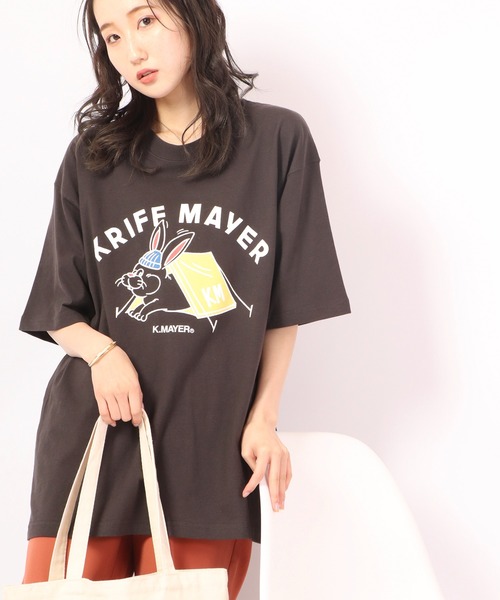 KRIFF MAYER(クリフメイヤー)の「KRIFF MAYER キャンプラビット半袖Tシャツ(Tシャツ/カットソー・メンズ・ベージュ/オフホワイト/グリーン/ホワイト系その他/グレー系その他/ベージュ系その他/チャコール・M/L)」の5枚目の写真