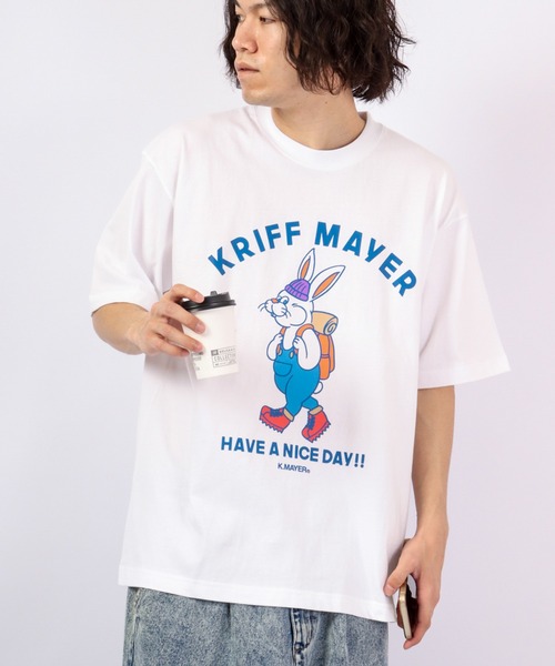 KRIFF MAYER(クリフメイヤー)の「KRIFF MAYER キャンプラビット半袖Tシャツ(Tシャツ/カットソー・メンズ・ベージュ/オフホワイト/グリーン/ホワイト系その他/グレー系その他/ベージュ系その他/チャコール・M/L)」の8枚目の写真